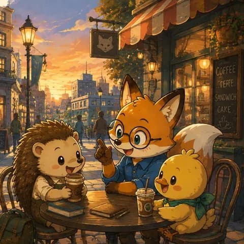 街の社交家型のイラスト