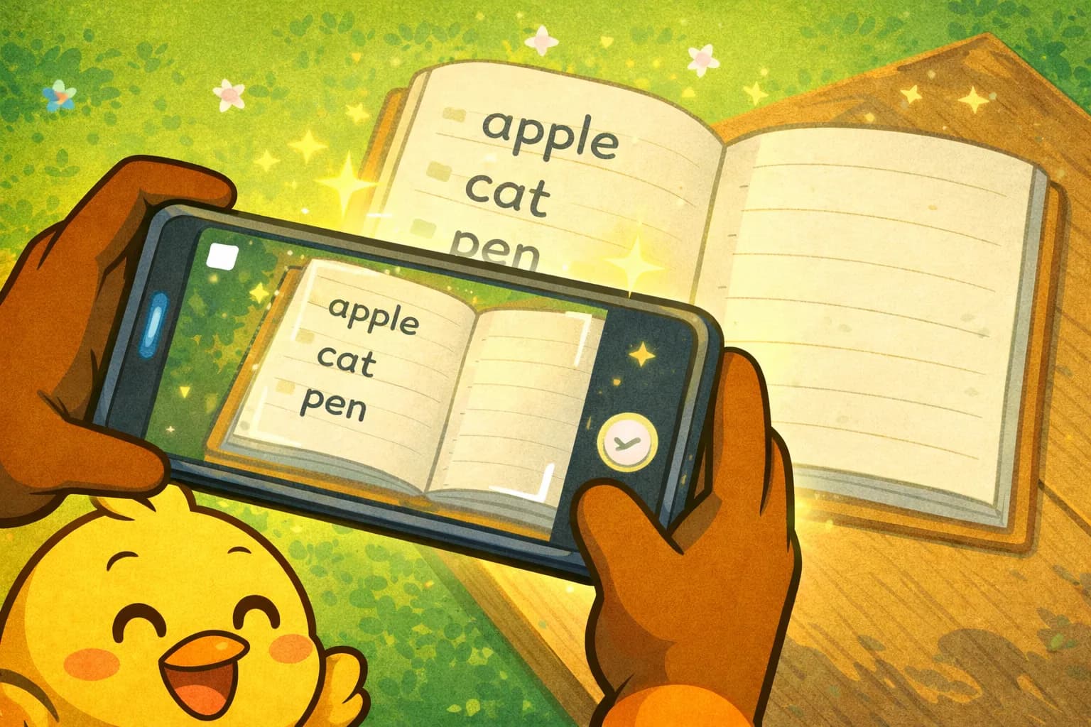 撮るだけで単語帳にの機能画面